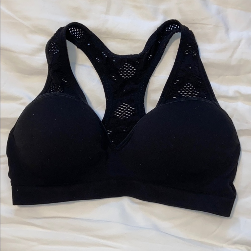 Pink Victoria’s Secret sports bra